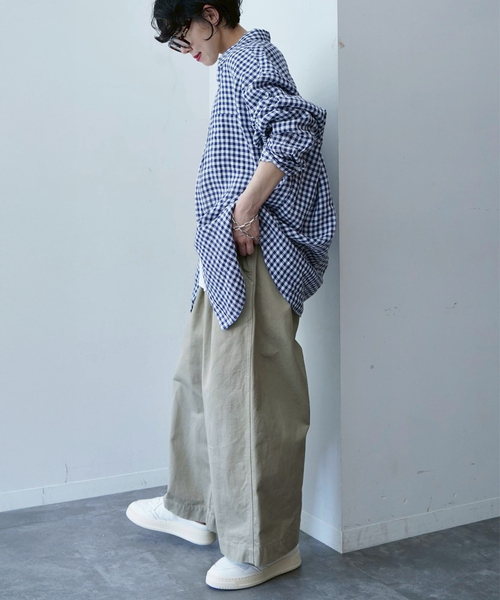 JOURNAL STANDARD LUXE（ジャーナルスタンダード　ラックス）の「Tabbyリネン Plainシャツ（シャツ/ブラウス・レディース・ホワイト/ネイビー・FREE）」の13枚目の写真