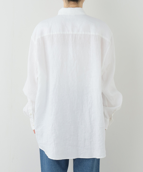 JOURNAL STANDARD LUXE（ジャーナルスタンダード　ラックス）の「Tabbyリネン Plainシャツ（シャツ/ブラウス・レディース・ホワイト/ネイビー・FREE）」の17枚目の写真