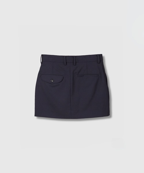 HOLIDAY(ホリデイ)の「WOOL DRAWSTRINGS MINI SKIRT ウールドローストリングスミニスカート(スカート・レディース・ダークネイビー・ONE SIZE)」の3枚目の写真