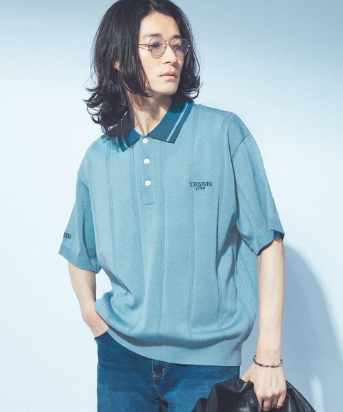 Kappa（カッパ）の「≪Kappa×and ST ウェルネスクラブ≫ニットポロシャツ（ポロシャツ・レディース・ベージュ/ブルー/ネイビー/ラベンダー・LARGE/MEDIUM/SMALL）」の15枚目の写真