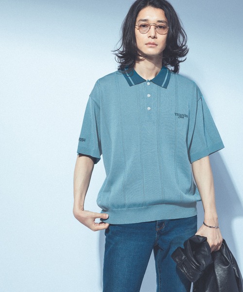 Kappa（カッパ）の「≪Kappa×and ST ウェルネスクラブ≫ニットポロシャツ（ポロシャツ・レディース・ベージュ/ブルー/ネイビー/ラベンダー・LARGE/MEDIUM/SMALL）」の16枚目の写真
