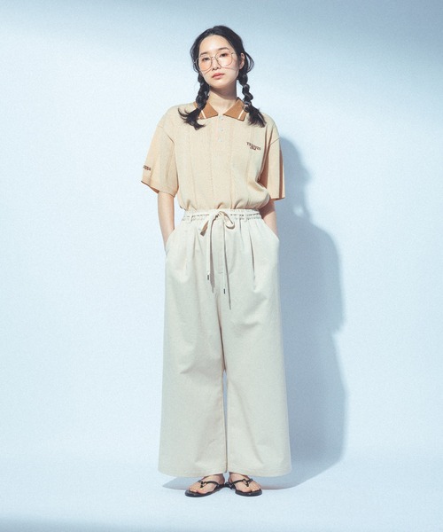 Kappa（カッパ）の「≪Kappa×and ST ウェルネスクラブ≫ニットポロシャツ（ポロシャツ・レディース・ベージュ/ブルー/ネイビー/ラベンダー・LARGE/MEDIUM/SMALL）」の20枚目の写真
