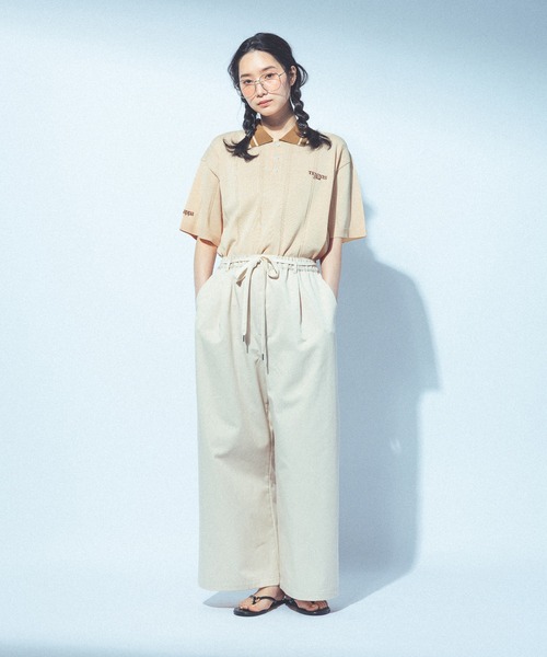 Kappa（カッパ）の「≪Kappa×and ST ウェルネスクラブ≫ニットポロシャツ（ポロシャツ・レディース・ベージュ/ブルー/ネイビー/ラベンダー・LARGE/MEDIUM/SMALL）」の21枚目の写真