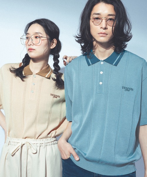 Kappa（カッパ）の「≪Kappa×and ST ウェルネスクラブ≫ニットポロシャツ（ポロシャツ・レディース・ベージュ/ブルー/ネイビー/ラベンダー・LARGE/MEDIUM/SMALL）」の9枚目の写真