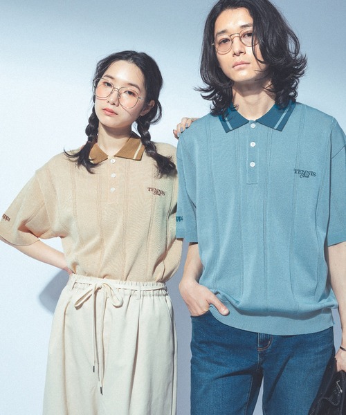 Kappa（カッパ）の「≪Kappa×and ST ウェルネスクラブ≫ニットポロシャツ（ポロシャツ・レディース・ベージュ/ブルー/ネイビー/ラベンダー・LARGE/MEDIUM/SMALL）」の10枚目の写真