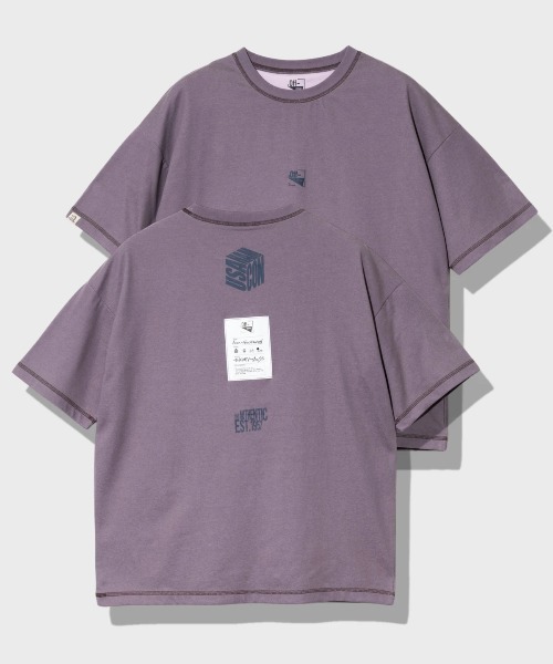 Duckster(ダックスター)の「Duckster/ダックスター 機能素材 ステッチワーク ルーズフィット S/STEE(Tシャツ/カットソー・メンズ・ネイビー/ラベンダー/サンドベージュ・LARGE/MEDIUM/X-LARGE)」の3枚目の写真