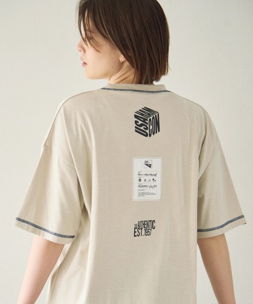 Duckster(ダックスター)の「Duckster/ダックスター 機能素材 ステッチワーク ルーズフィット S/STEE(Tシャツ/カットソー・メンズ・ネイビー/ラベンダー/サンドベージュ・LARGE/MEDIUM/X-LARGE)」の2枚目の写真