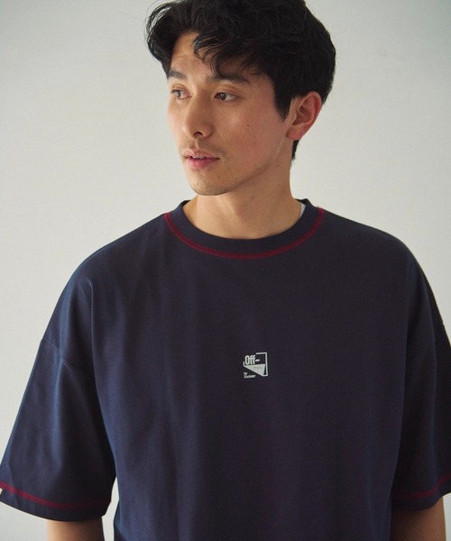 Duckster(ダックスター)の「Duckster/ダックスター 機能素材 ステッチワーク ルーズフィット S/STEE(Tシャツ/カットソー・メンズ・ネイビー/ラベンダー/サンドベージュ・LARGE/MEDIUM/X-LARGE)」の14枚目の写真