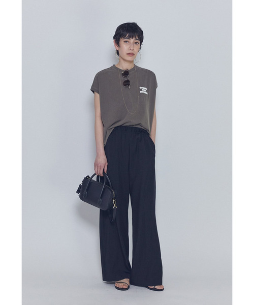 upperhights（アッパーハイツ）の「＜upper hights / アッパーハイツ＞別注ビッグノースリーブTシャツ（Tシャツ/カットソー・レディース・アイボリー/モカ・0）」の4枚目の写真