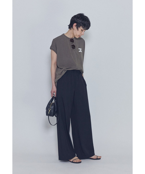 upperhights（アッパーハイツ）の「＜upper hights / アッパーハイツ＞別注ビッグノースリーブTシャツ（Tシャツ/カットソー・レディース・アイボリー/モカ・0）」の5枚目の写真