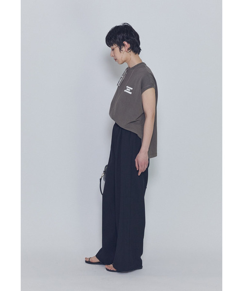 upperhights（アッパーハイツ）の「＜upper hights / アッパーハイツ＞別注ビッグノースリーブTシャツ（Tシャツ/カットソー・レディース・アイボリー/モカ・0）」の7枚目の写真