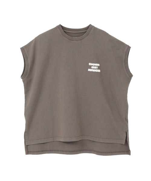 upperhights（アッパーハイツ）の「＜upper hights / アッパーハイツ＞別注ビッグノースリーブTシャツ（Tシャツ/カットソー・レディース・アイボリー/モカ・0）」の8枚目の写真