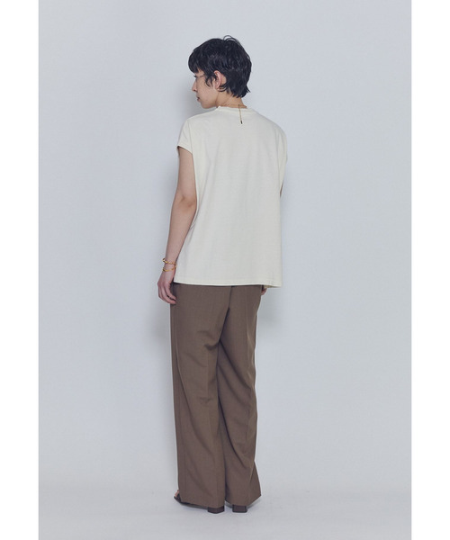 upperhights（アッパーハイツ）の「＜upper hights / アッパーハイツ＞別注ビッグノースリーブTシャツ（Tシャツ/カットソー・レディース・アイボリー/モカ・0）」の17枚目の写真