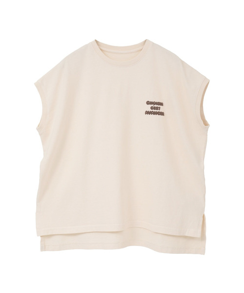 upperhights（アッパーハイツ）の「＜upper hights / アッパーハイツ＞別注ビッグノースリーブTシャツ（Tシャツ/カットソー・レディース・アイボリー/モカ・0）」の19枚目の写真