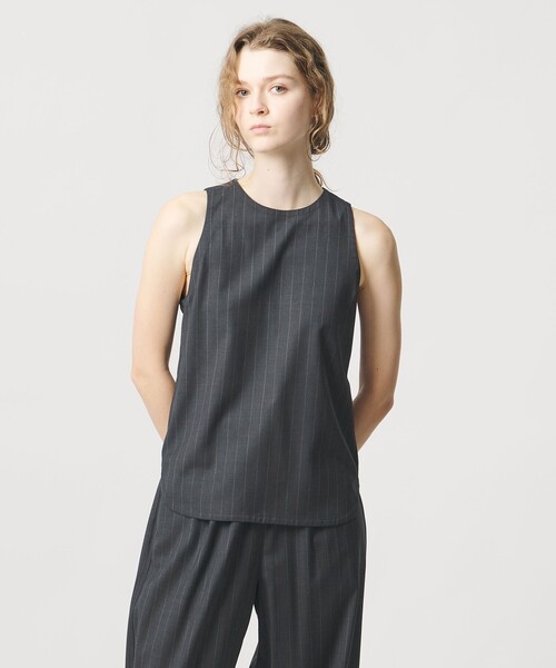 LOEFF(ロエフ)の「<LOEFF>トロピカルウール アメリカンスリーブ ブラウス ピンストライプ(シャツ/ブラウス・レディース・ダークグレー・FREE)」の17枚目の写真