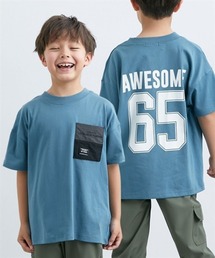 QUNTSTYLE（キュントスタイル）の「ビッグシルエット　ナイロンポケット付き半袖バックプリントＴシャツ（Tシャツ/カットソー）」