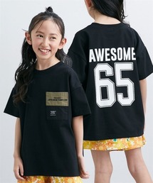 QUNTSTYLE（キュントスタイル）の「ビッグシルエット　ナイロンポケット付き半袖バックプリントＴシャツ（Tシャツ/カットソー）」