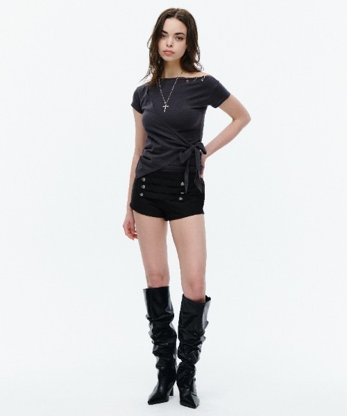 Midnight Move(ミッドナイトムーブ)の「A'GEM/9 × .kom 『MIDNIGHT MOVE/ミッドナイトムーブ』 napoleon shorts /ナポレオンショーツ(その他パンツ・レディース・ブラック・S/M)」の4枚目の写真