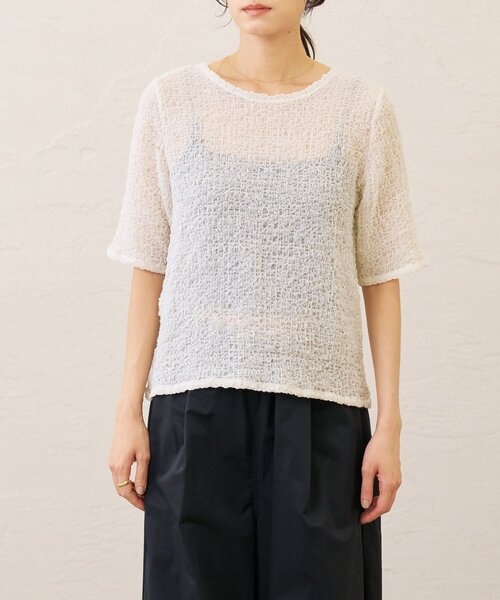 Omekashi（オメカシ）の「シャーリングプルオーバー（Tシャツ/カットソー・レディース・ブラック/ブルー/オフホワイト・FREE）」の17枚目の写真