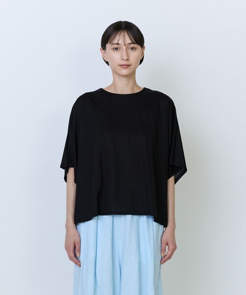 LOISIR(ロワズィール)の「リヨセル天竺ドルマンスリーブTシャツ(Tシャツ/カットソー・レディース・オフホワイト/ブラック/カーキ/ボルドー・FREE)」の14枚目の写真