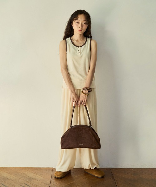 sobak studio（ソバクスタジオ）の「がま口ショルダーバッグ / Clasp Shoulder Bag（ショルダーバッグ・レディース・ブラウン/ライトグリーン/ミント・FREE）」の8枚目の写真