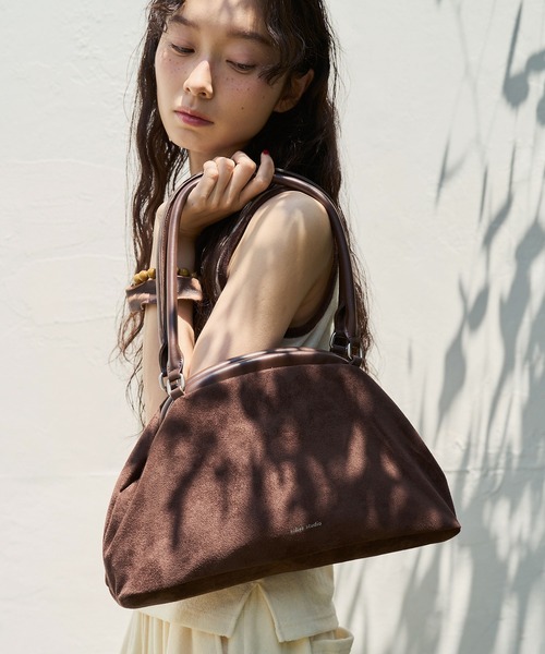 sobak studio（ソバクスタジオ）の「がま口ショルダーバッグ / Clasp Shoulder Bag（ショルダーバッグ・レディース・ブラウン/ライトグリーン/ミント・FREE）」の13枚目の写真