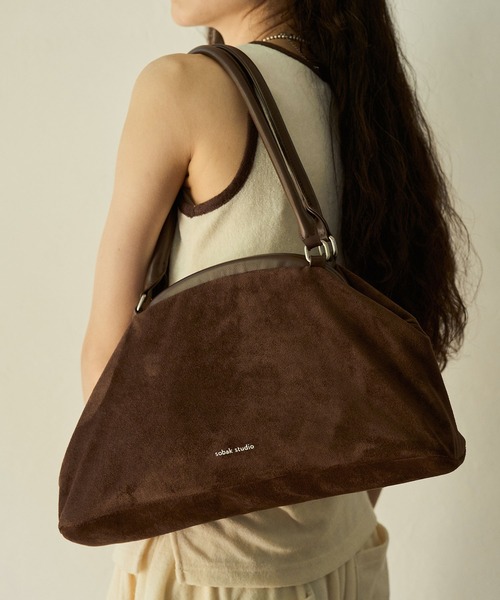sobak studio（ソバクスタジオ）の「がま口ショルダーバッグ / Clasp Shoulder Bag（ショルダーバッグ・レディース・ブラウン/ライトグリーン/ミント・FREE）」の22枚目の写真