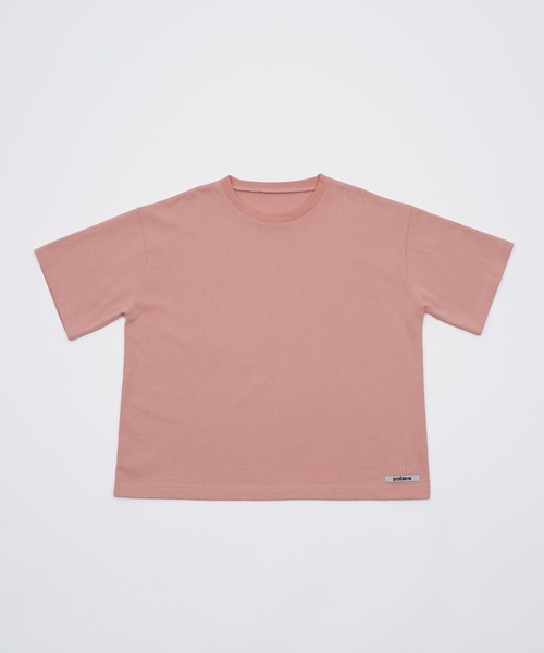 SOEMIN（ソミン）の「Logo over size T-shirt／ロゴ刺繍オーバーサイズTシャツ（Tシャツ/カットソー・レディース・グレー/ピンク/ホワイト・FREE）」の18枚目の写真