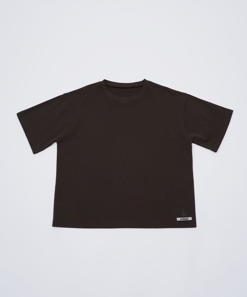 SOEMIN（ソミン）の「Logo over size T-shirt／ロゴ刺繍オーバーサイズTシャツ（Tシャツ/カットソー・レディース・グレー/ピンク/ホワイト・FREE）」の19枚目の写真