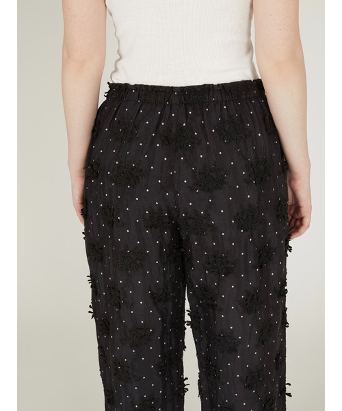 crinkle crinkle crinkle（クリンクルクリンクルクリンクル）の「【crinkle crinkle crinkle】dot 3D rayon shuntang easy  pants/ドット3Dレーヨンシャンタンイージーパンツ（その他パンツ・レディース・ブラック・FREE）」の4枚目の写真