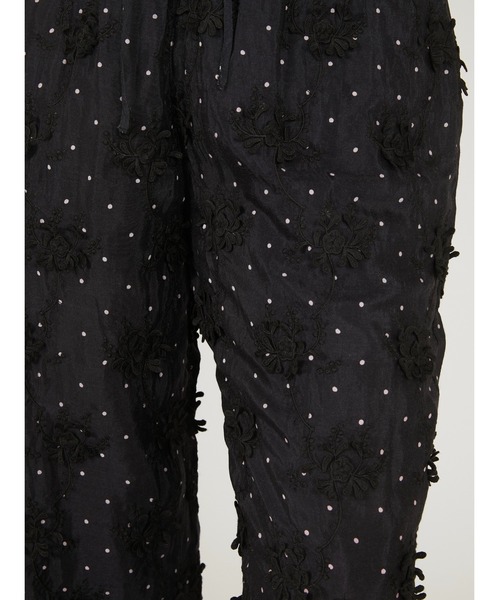 crinkle crinkle crinkle（クリンクルクリンクルクリンクル）の「【crinkle crinkle crinkle】dot 3D rayon shuntang easy  pants/ドット3Dレーヨンシャンタンイージーパンツ（その他パンツ・レディース・ブラック・FREE）」の5枚目の写真