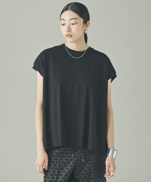 Curensology(カレンソロジー)の「Curensology(カレンソロジー)/フライスコンビTシャツ(Tシャツ/カットソー・レディース・オフホワイト/グレー/ブラック・FREE)」の3枚目の写真