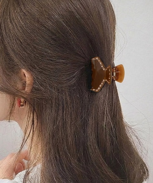 ビジューライン バンスクリップ ミニタイプ（バレッタ/ヘアクリップ
