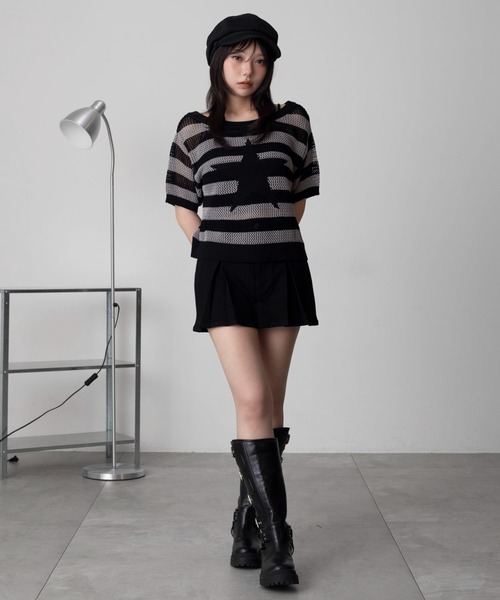 WEGO(ウィゴー)の「WEGO/オフショルメッシュニット(Tシャツ/カットソー・レディース・グレー系その他5/ホワイト系その他5・FREE)」の18枚目の写真