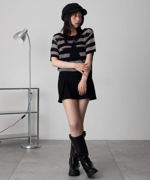 WEGO(ウィゴー)の「WEGO/オフショルメッシュニット(Tシャツ/カットソー・レディース・グレー系その他5/ホワイト系その他5・FREE)」の19枚目の写真