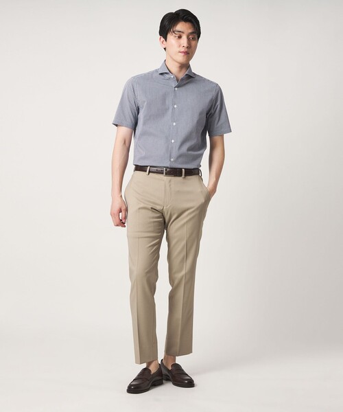 A DAY IN THE LIFE UNITED ARROWS（アデイインザライフユナイテッドアローズ）の「サッカー カッタウェイ ショートスリーブシャツ＜A DAY IN THE LIFE＞（シャツ/ブラウス・メンズ・ホワイト/ロイヤルブルー/その他2・L/M/S/XL）」の5枚目の写真