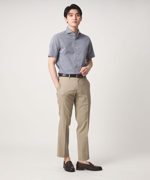 A DAY IN THE LIFE UNITED ARROWS（アデイインザライフユナイテッドアローズ）の「サッカー カッタウェイ ショートスリーブシャツ＜A DAY IN THE LIFE＞（シャツ/ブラウス・メンズ・ホワイト/ロイヤルブルー/その他2・L/M/S/XL）」の6枚目の写真