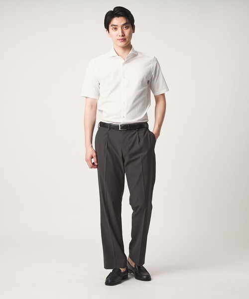 A DAY IN THE LIFE UNITED ARROWS（アデイインザライフユナイテッドアローズ）の「サッカー カッタウェイ ショートスリーブシャツ＜A DAY IN THE LIFE＞（シャツ/ブラウス・メンズ・ホワイト/ロイヤルブルー/その他2・L/M/S/XL）」の8枚目の写真