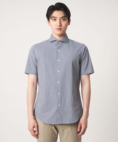 A DAY IN THE LIFE UNITED ARROWS（アデイインザライフユナイテッドアローズ）の「サッカー カッタウェイ ショートスリーブシャツ＜A DAY IN THE LIFE＞（シャツ/ブラウス・メンズ・ホワイト/ロイヤルブルー/その他2・L/M/S/XL）」の10枚目の写真