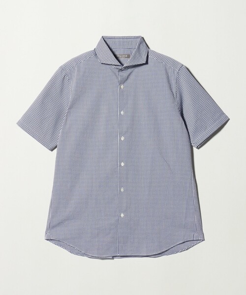 A DAY IN THE LIFE UNITED ARROWS（アデイインザライフユナイテッドアローズ）の「サッカー カッタウェイ ショートスリーブシャツ＜A DAY IN THE LIFE＞（シャツ/ブラウス・メンズ・ホワイト/ロイヤルブルー/その他2・L/M/S/XL）」の21枚目の写真