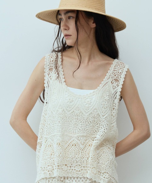 新品❗️即日発送❗️ 3 Layers Camisole/3レイヤーキャミソール クロシェレイヤードジレ（キャミソール）｜Libra Cue（リブラ キュー