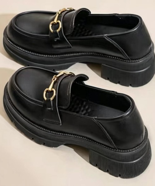 boemy(ボエミー)の「厚底ビットデザイン ローファー(ローファー・レディース・ブラック系その他/ブラック・S/M/L)」の4枚目の写真