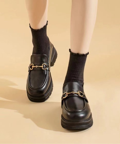 boemy(ボエミー)の「厚底ビットデザイン ローファー(ローファー・レディース・ブラック系その他/ブラック・S/M/L)」の11枚目の写真