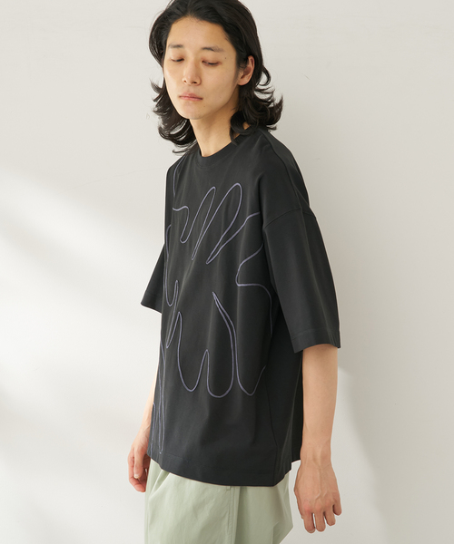 B.C STOCK(ベーセーストック)の「embroidery CS(Tシャツ/カットソー・メンズ・ブラック/ベージュ/ブルー・FREE)」の6枚目の写真