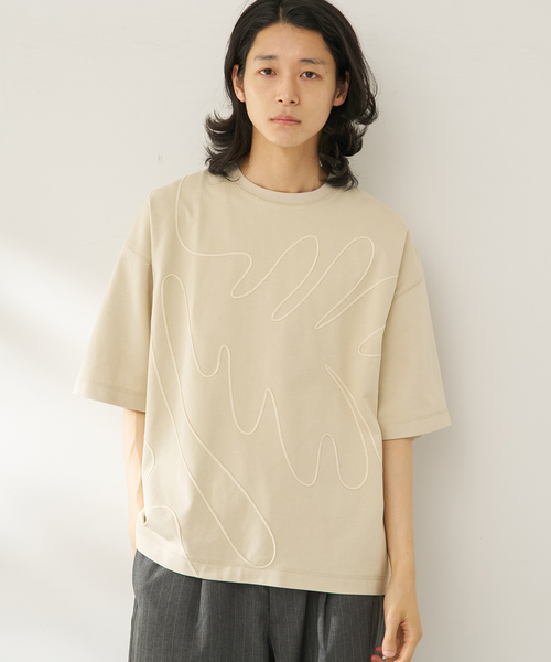 B.C STOCK(ベーセーストック)の「embroidery CS(Tシャツ/カットソー・メンズ・ブラック/ベージュ/ブルー・FREE)」の9枚目の写真