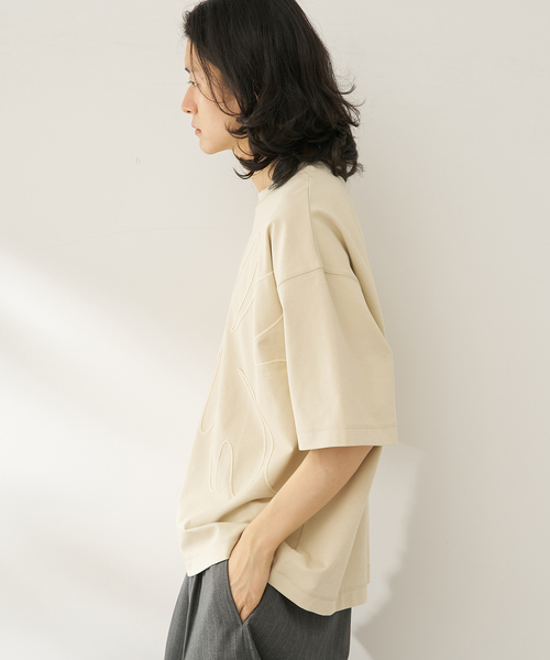 B.C STOCK(ベーセーストック)の「embroidery CS(Tシャツ/カットソー・メンズ・ブラック/ベージュ/ブルー・FREE)」の10枚目の写真