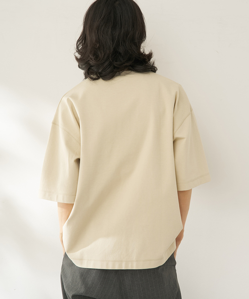B.C STOCK(ベーセーストック)の「embroidery CS(Tシャツ/カットソー・メンズ・ブラック/ベージュ/ブルー・FREE)」の11枚目の写真