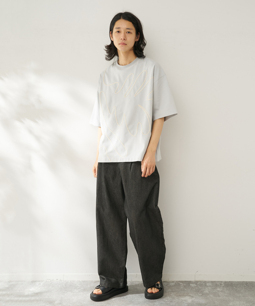 B.C STOCK(ベーセーストック)の「embroidery CS(Tシャツ/カットソー・メンズ・ブラック/ベージュ/ブルー・FREE)」の12枚目の写真