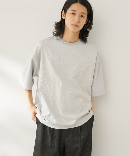 B.C STOCK(ベーセーストック)の「embroidery CS(Tシャツ/カットソー・メンズ・ブラック/ベージュ/ブルー・FREE)」の13枚目の写真