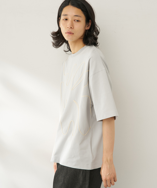 B.C STOCK(ベーセーストック)の「embroidery CS(Tシャツ/カットソー・メンズ・ブラック/ベージュ/ブルー・FREE)」の14枚目の写真